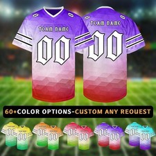 Custom Football Jersey Shirt Personalized Fan Gift with Name Number Team Logo