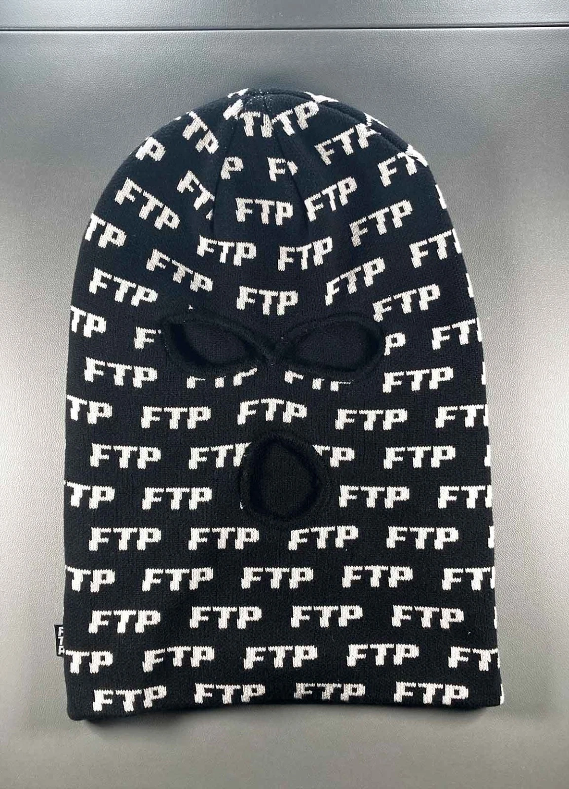 FTP All Over Logo Ski Mask Black New