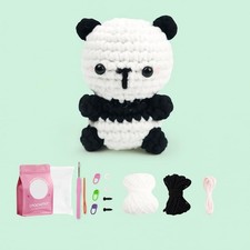 Panda Crochet Kit for Beginners   Complete Amigurumi Animal Set with Yarn, Hoo