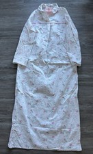 Vintage Sears Carriage Court Long 100 Cotton Night Gown White Floral Sz M