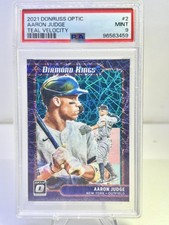 2021 Donruss Optic #2 Aaron Judge Teal Velocity PSA 9 #/35