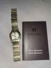 AIGNER Damenuhr vergoldet Quarz * wasserdicht