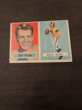 1957 Topps Football Card # 34 Bill Wade - Los Angeles Rams EX