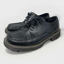 Vtg 90s Dr. Martens 1864 Black Leather Oxford Loafers Platform Lug Sole