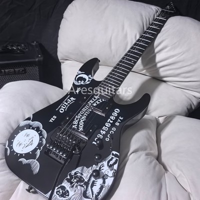 Ledux Electric Guitar Stainless Fret Moon&Star Inlay FR Bridge HH Pickups Black