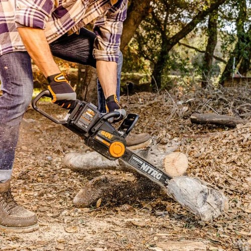 Worx WG385 40V Akku 16" Kettensäge, Brushless Motor, werkzeugloses Spannen - Bild 5 von 9