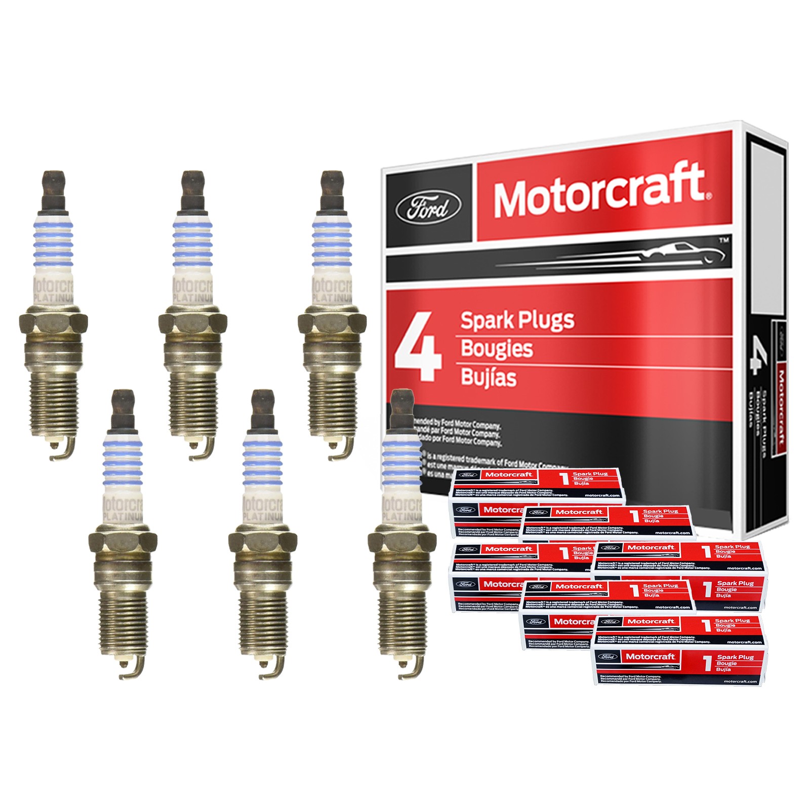 6pcs Motorcraft Platinum Spark Plug for 2013-2019 Ford Taurus V6 3.5L SP520