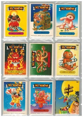 Müll Eimer Kinder 1. Lot 40 Karten Sgorbions GPK Italien