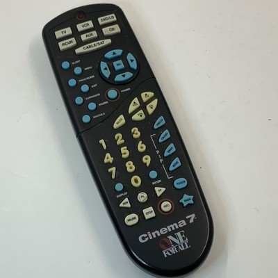 One For All Cinema 7 Universal Remote Control URC-7200B00 Black 7-Device Macro