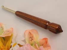 HUBUBALLI WOOD handmade 5 mm/H EXOTIC WOOD crochet hook ERGONOMIC made in USA