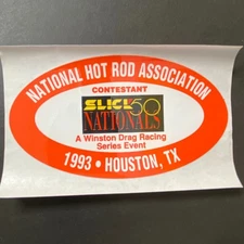 NHRA 1993 Slick 50 Nationals Houston, TX Contestant Sticker / Decal