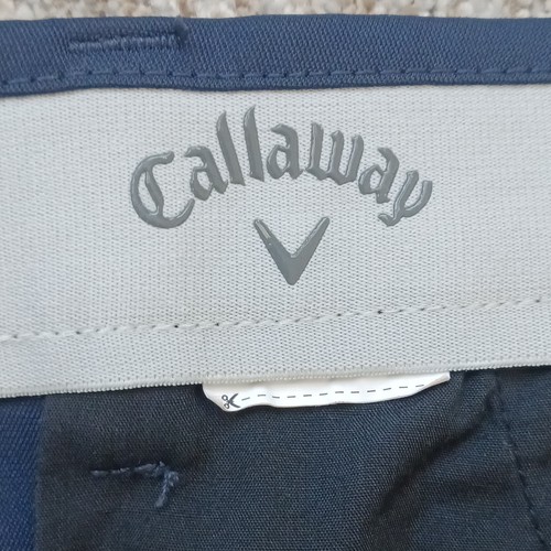 Callaway Golf Shorts ⛳ Mens 34 Blue Performance Stretch Lightweight Flat Front - Picture 10 of 12