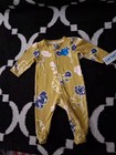 Carter's Newborn Footed Zip One Piece Sleeper, Long Sleeve Floral Yellow — photo 2