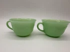 VINTAGE Fire King Alice Jadeite TEA CUP Set Of 2