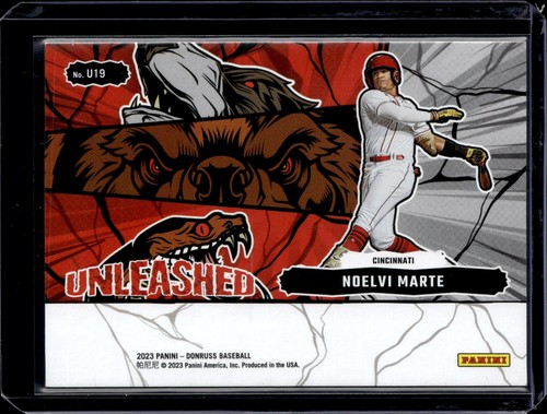 2023 Panini Donruss #U19 Noelvi Marte Unleashed Blue /249 Reds (59H) - Bild 2 von 2