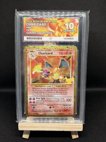 ACE 10 Charizard 30th Celebration 4/102 Perfect Subgrades