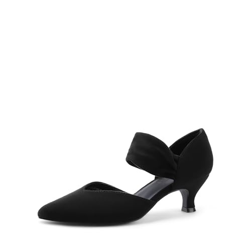 DWUMPU2506 DREAM PAIRS Женские туфли-лодочки на низком каблуке с рисунком котенка черные размер 85 7790₽