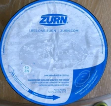 Zurn EZ2 PVC Slab Adjustable On Grade Drain With 6" Nickel Bronze Strainer