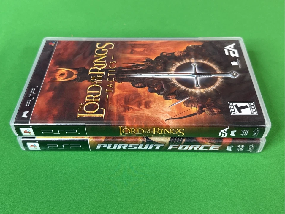 Lote de juegos PSP 2, Lord of the Rings Tactics: & Pursuit Force, en caja original Foto 3 de 4