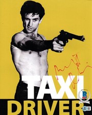 ROBERT DENIRO AUTOGRAPH SIGNED 11X14 PHOTO TAXI DRIVER BECKETT BAS