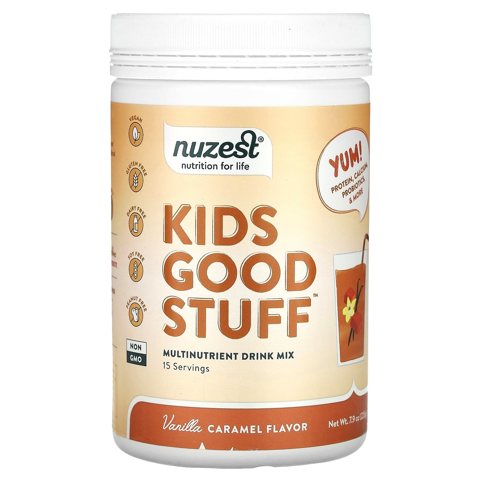 Kids Good Stuff смесь для напитков с разнообразными питательными веществами Ванильная карамель 79 унции 225 г 7590₽