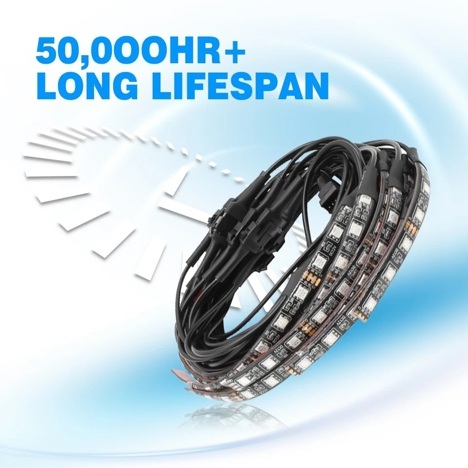 Tira de luces LED RGB de neón para motocicleta 12 piezas luz para ATV para AUXITO Honda Foto 3 de 4