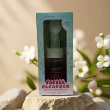 Glow & Exfoliate | Vitamin C Facial Cleanser with Brush by Clinical Works – 3.4