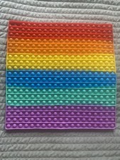 Jumbo Rainbow Pop It, Popit silicone sensory fidget toy. 40x40cm. 256 Bubbles