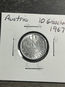 AUSTRIA 🇦🇹 TEN (10) GROSCHEN COIN 1967