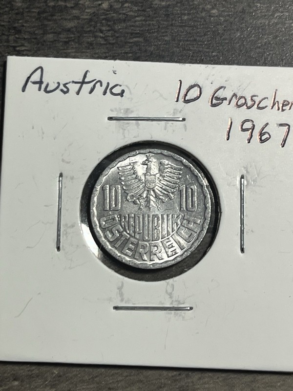 AUSTRIA 🇦🇹 TEN (10) GROSCHEN COIN 1967
