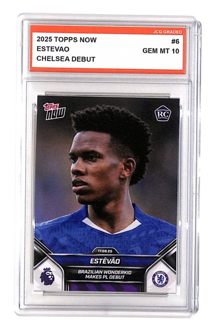 Estevao 2025 Topps Now #6 Chelsea Rookie Graded Gem Mint 10