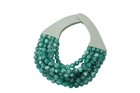 FAIRCHILD BALDWIN Variegated Green Multistrand Magnetic Bella  Necklace