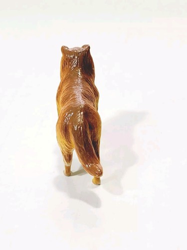 Collie Puppy Dog Figure Plastic Resin Brown Yellow Pretend Play Toy - Picture 9 of 14