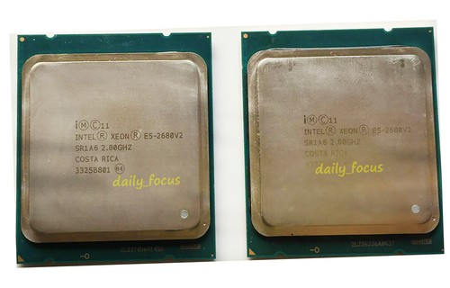 Matched Pair Intel Xeon E5-2680 V2 2.8 GHz LGA2011 10 Core SR1A6 CPU Processors - Picture 4 of 4