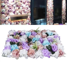 12x Artificial Flower Wall Panel Silk Wedding Party Background Venue Decor NEW