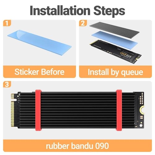JEYI M.2, 2280 NVME SSD Kühlkörper Kühlerkühlung - Bild 4 von 9