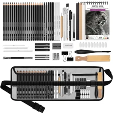 60 Pcs Drawing Set Sketching Kit - Sketch Pencils Art Supplies for Adults Art