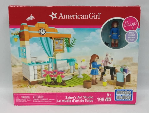 2015 Mega Bloks American Girl Saige's Art Studio Building Set 198 Pieces SEALED!