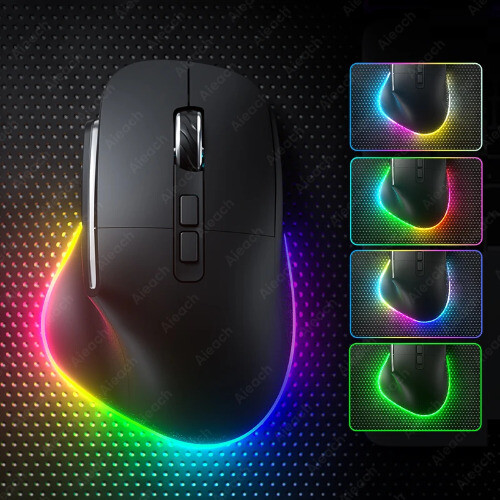 Multi-Device Wireless USB Bluetooth Rechargeable Ergonomic Mouse