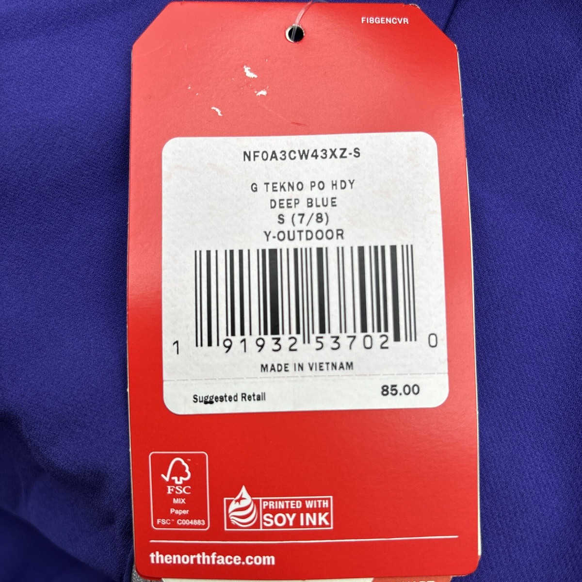 NWT The North Face Girls Tekno Pullover Hoodie Deep Blue Size S | eBay
