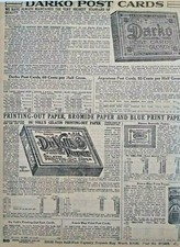 1911 Antique Darko Post Cards Camera Art Sears Catalog Page Vintage Print Ad