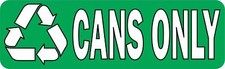 10 3 Cans Only Sticker Vinyl Recycling Decal Sign Stickers Recycle Door Decals