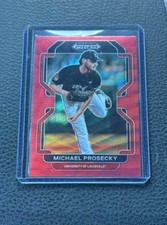 2022 Panini Prizm Draft Picks Michael Prosecky Red Wave Prizm