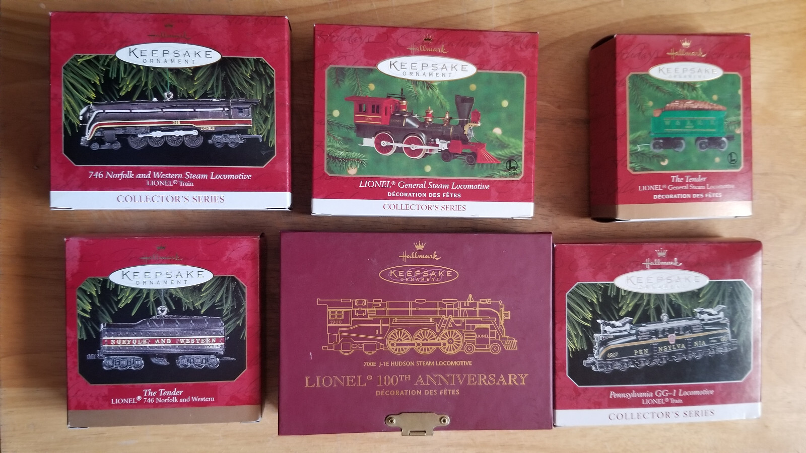 1998-2000 Hallmark Lionel Trains Lot of 6 New Ornaments