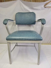 Vintage Steelcase Mid Century "Tanker" Armchair Upholstered Vinyl Chair