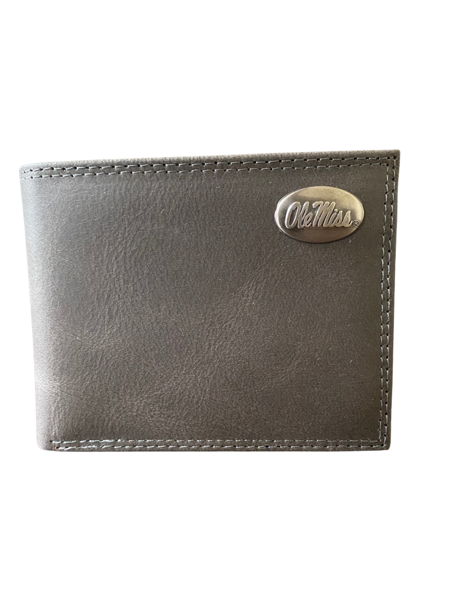 NCAA Ole Miss Rebels Leather Wallet – Zep-Pro Pull-Up Long Secretary Style With Embossed Logo, ID Window & Card Slots - View #5