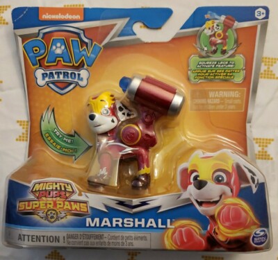 Paw Patrol Mighty Pups Super Paws Marshall Action Figure 
