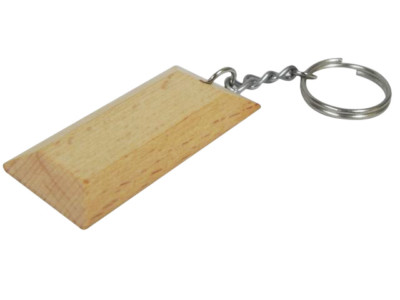 2 x Schlüsselanhänger aus Holz - massiv Buchenholz Smaragdform Schlüsselanhänger 6x3x1cm Basteln DIY