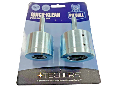 PIT BULL QUICK-KLEAN ROHRBÜRSTE BOHRER SET FÜR 15 & 22mm KUPFERROHR