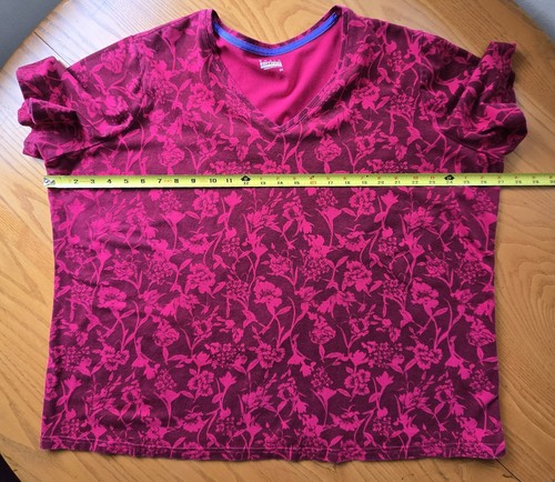 Basic Editions size 2X short sleeve cotton blend V-neck knit shirt - Picture 6 of 9